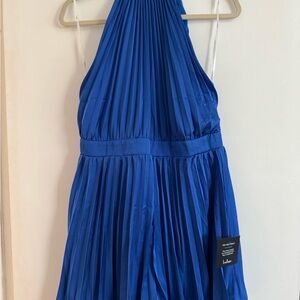 Lulu's Royal Blue Pleated Dress
